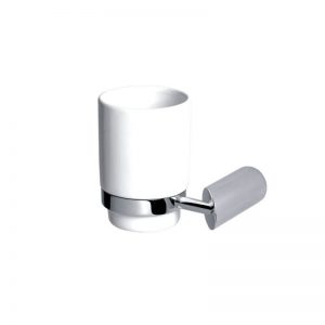 מתקן תלוי כוס חרס לבן למברשת שיניים