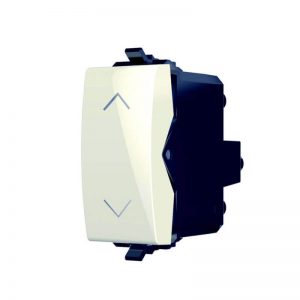 לחצן תריס 6 מגעים 1 מודול לבן ניסקו סוויץ'