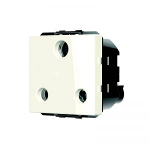 שקע כח בריטי 2 מודול לבן ניסקו סוויץ'