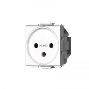 שקע כח ישראלי 2 מודול לבן ניסקו סוויץ'